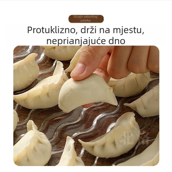 Pravokutna posuda za knedle s poklopcem, prehrambeni plast, nelepiva površina, velika kapaciteta, može se slagati