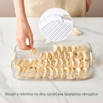 Plastična kutija za čuvanje knedli, posuda za zamrzivač, porcioniranje i pakiranje mesa, zgušnjeno očuvanje