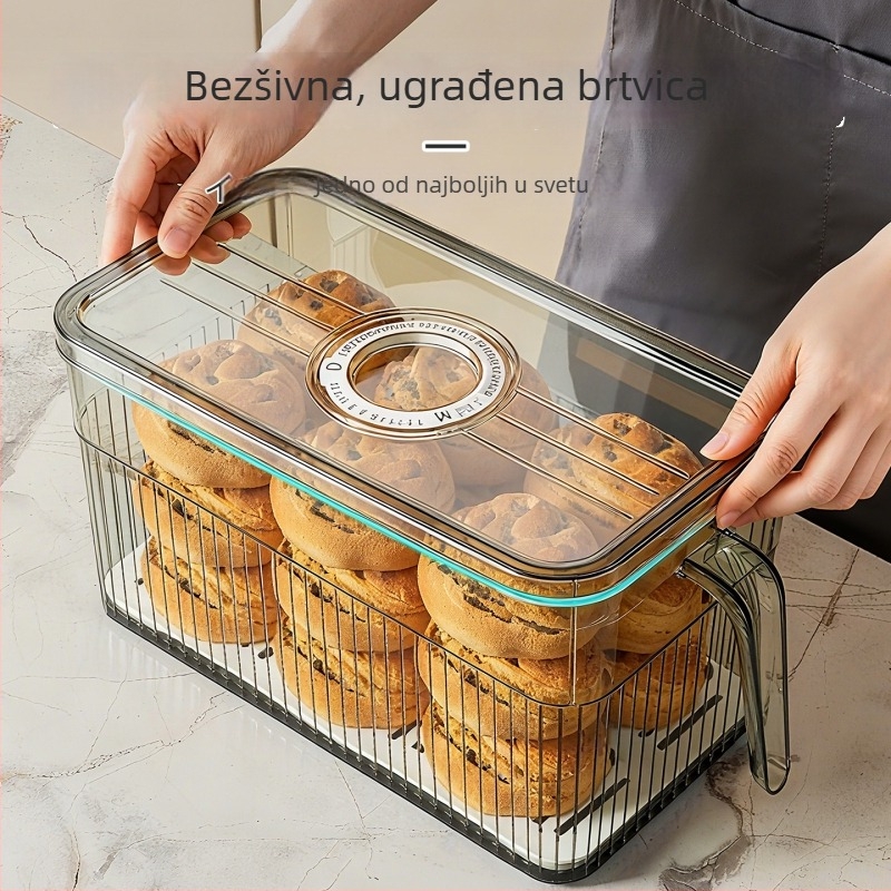 Kutija za čuvanje u hladnjaku za povrće i jaja | PET prehrambene kvalitete, pravokutni oblik, kapacitet 1-2 L, skladištenje, brtvljenje i odvod