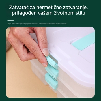 Višeslojna kutija za dumplings, od plastike za hranu, pogodna za zamrzivač i hladnjak, moderan minimalistički dizajn