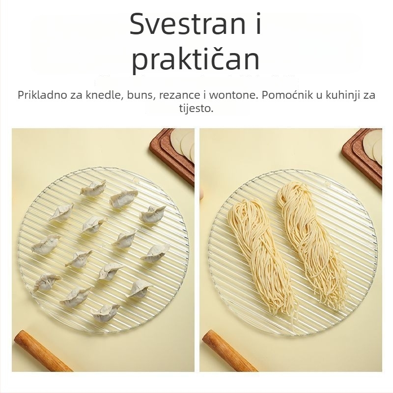 Poklopna podloga za tanjur za knedle - prehrambena kvaliteta, prozračna, okruglog oblika, jednostavan stil