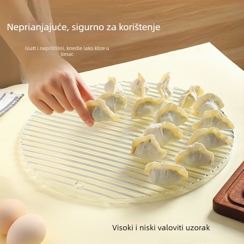 Poklopna podloga za tanjur za knedle - prehrambena kvaliteta, prozračna, okruglog oblika, jednostavan stil