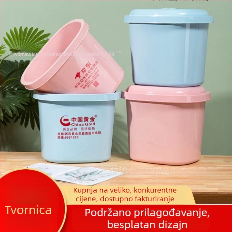 Velika plastična posuda za rižu za kućnu upotrebu, s hermetičnim zatvaranjem, zaštita od vlage i štetočina, kuhinjska posuda za skladištenje riže, mogućnost otiska logotipa