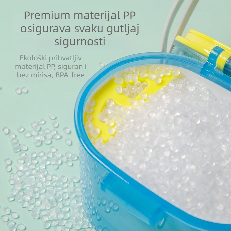 Prijenosni spremnik za mliječne praške za bebe sa zatvaračem poklopcem, otporan na vlagu i podijeljenim pregradama – pogodno od rođenja do 3 godine