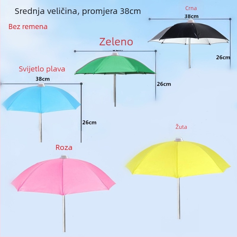 Morass dječji kišobran s neutralnim dizajnom i dugim držačem; tkanina 190T, 8 rebara od željeza