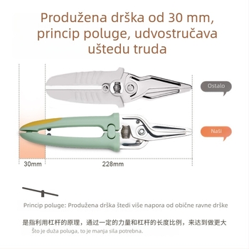 Kuhinjske škarice od nehrđajućeg čelika s oštricama za kosti; višenamjenski kuhinjski alat za ribu, povrće, pečeno meso i živinu, s ugrađenim skladištem.
