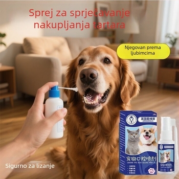 Sprej za oralnu higijenu psa i mačke – usta voda, uklanja loš zadah, čisti usnu šupljinu, uklanja plak; Marka: Germany Baqing Biological Pharmaceuticals, Model: 001