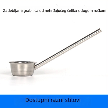 Nehrđajući čelik, žlica s dugačkom drškom za juhu, kašu, vodu i sojino mlijeko