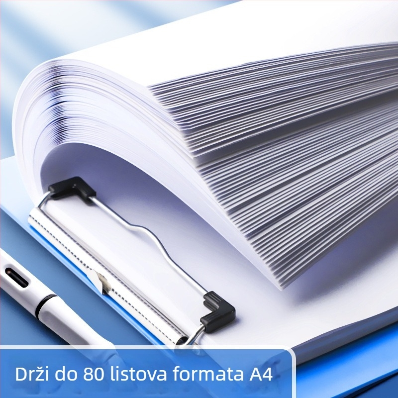 Klipbord s jakim klipom i pločom, plastika, model YT-4689, bez logotipa