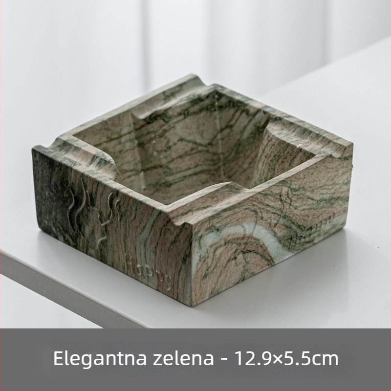 Keramički pepeljara za ured i dom, europski dizajn, s prostorom za pohranu, otiskom logotipa i prilagodbom; materijal: keramika/kamena prašina