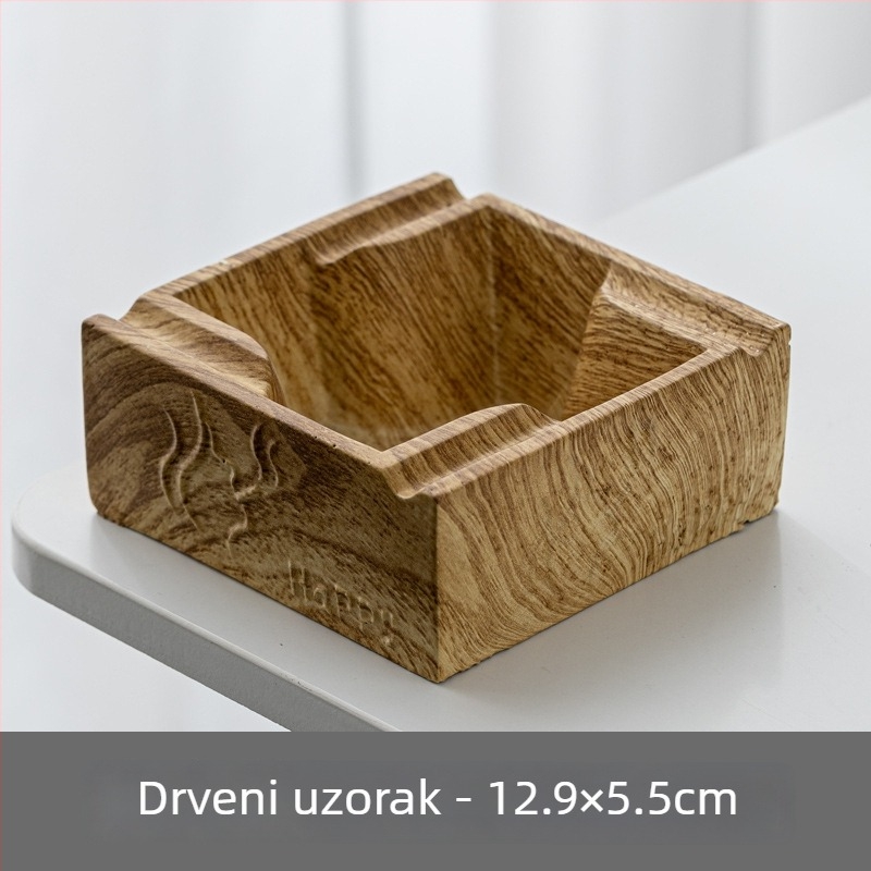 Keramički pepeljara za ured i dom, europski dizajn, s prostorom za pohranu, otiskom logotipa i prilagodbom; materijal: keramika/kamena prašina
