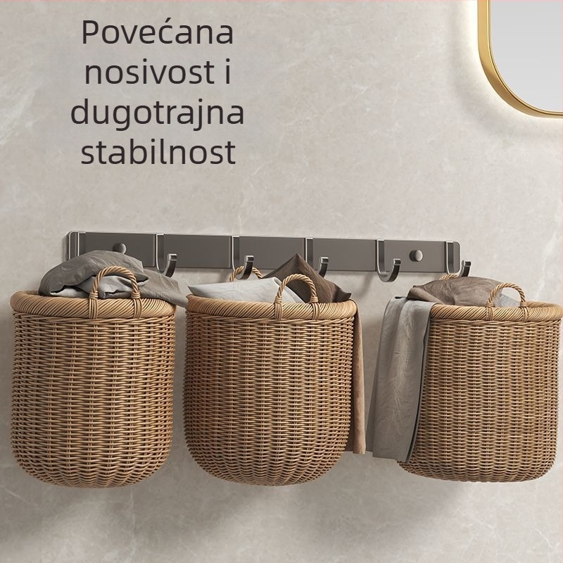 Kuka za zid od Space aluminija, ljepilo za montažu, 3–8 kuka, nosivost 10 kg