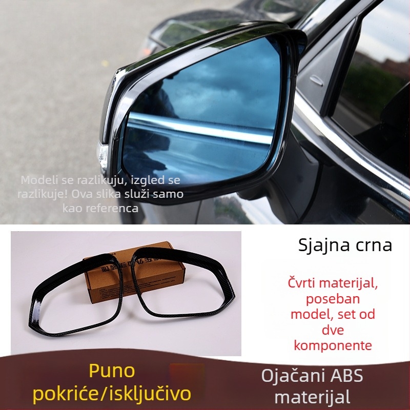 Kišna zaštita retrovizora za Honda Civic, CR-V, Lingpai i Accord | Materijal: ABS inženjerski plast | Lijepilo: 3M | Instalacija bez bušenja | Model BT00099
