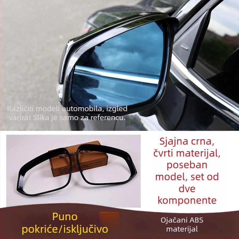 Kišna zaštita retrovizora za Honda Civic, CR-V, Lingpai i Accord | Materijal: ABS inženjerski plast | Lijepilo: 3M | Instalacija bez bušenja | Model BT00099