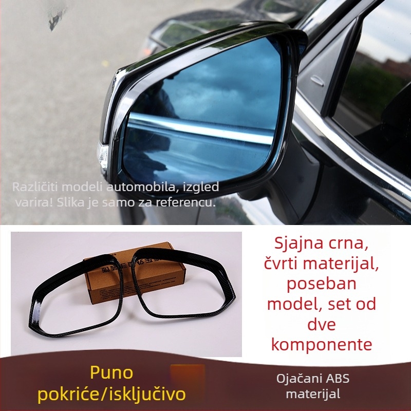 Kišna zaštita retrovizora za Honda Civic, CR-V, Lingpai i Accord | Materijal: ABS inženjerski plast | Lijepilo: 3M | Instalacija bez bušenja | Model BT00099