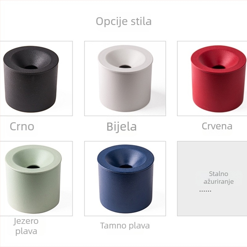 Keramički pepeljara s poklopcem - dizajn lijevka, funkcija skladištenja i prilagodba logotipa (Materijal: keramika; Poklopac: da; Funkcija skladištenja: da; Ispis logotipa: da; Prilagodba: da)