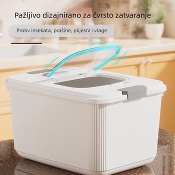 Kutija za skladištenje riže – PP plastika, zatvorena, otpornost na vlagu, otporna na insekte, kapacitet ispod 4 L