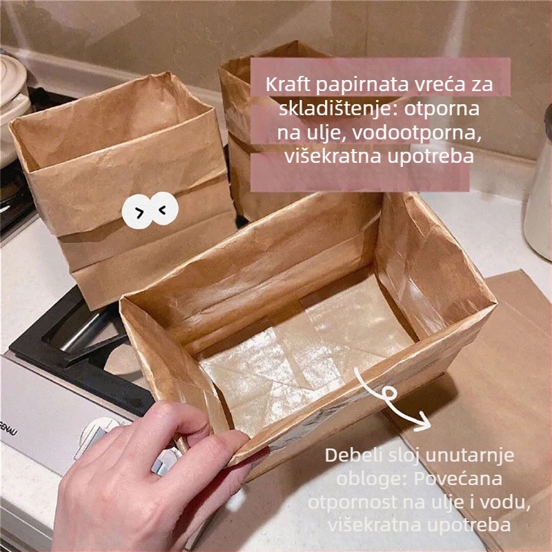 Kutija za skladištenje između sjedala – kraft papir, 2L kapacitet, otporan na plijesni, vodootporan, prijenosni stolni organizator