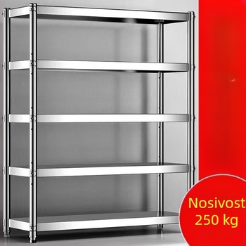 Regal od nehrđajućeg čelika 201, višeslojni kuhinjski regal, podni stalak