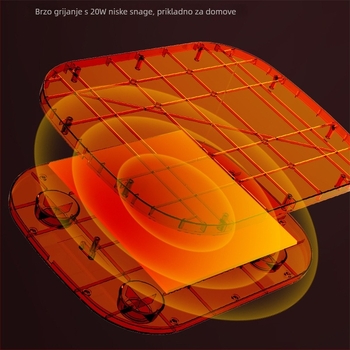 Električne grijane papuče, USB napajanje, gornji dio od velura, plastična potplata, unisex