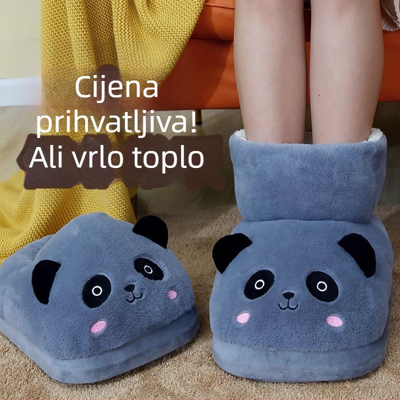Električne grijane papuče, USB napajanje, gornji dio od velura, plastična potplata, unisex