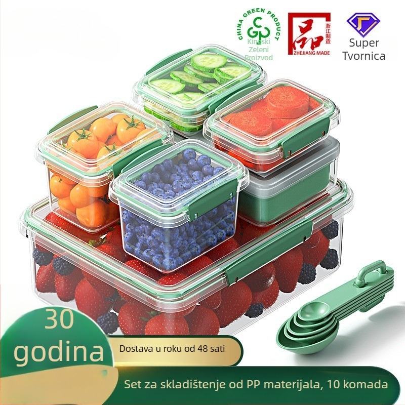 Set kutija za hlađenje visoke kvalitete hrane, 20 komada, zapečaćene za svježinu, mikrovalno kompatibilne, kapacitet 3.1–4 L