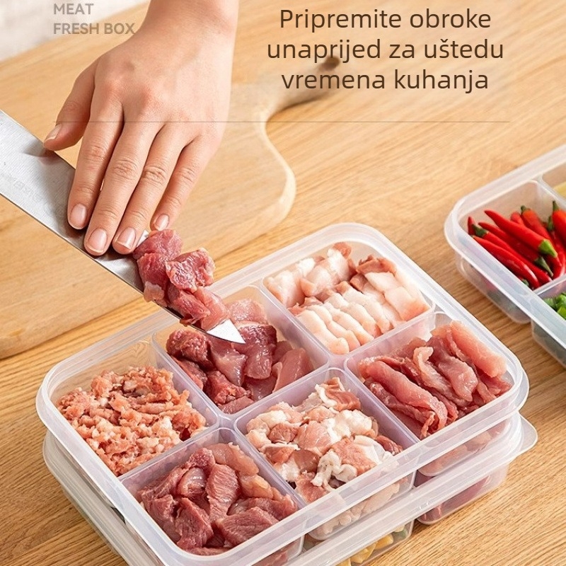 Kutija za odjeljivanje mesa u hladnjaku – japanski stil, plastika za hranu, brtvljenje