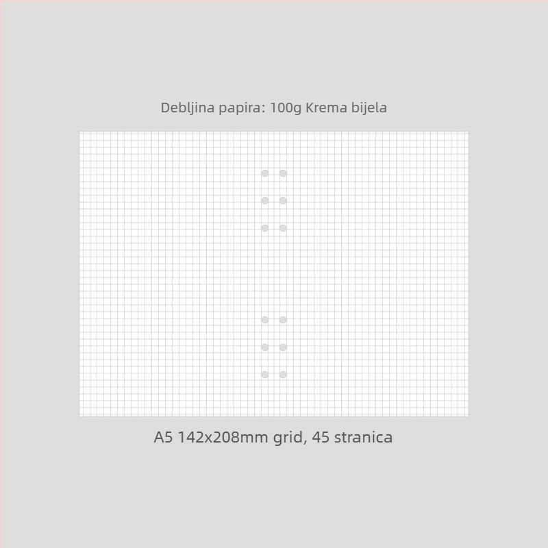 Monroe A5A6 dopuna za bilježnicu, A5 jezgra, 45 listova, 6 rupa