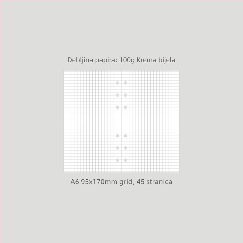 Monroe A5A6 dopuna za bilježnicu, A5 jezgra, 45 listova, 6 rupa