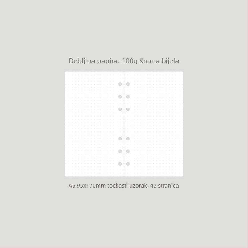 Monroe A5A6 dopuna za bilježnicu, A5 jezgra, 45 listova, 6 rupa