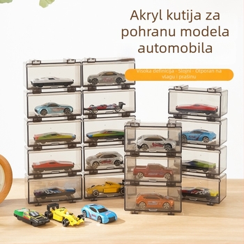 MD-0845 kutija za skladištenje automobilskih modela, ABS plast, otporna na prašinu, s poklopcem, pogodna za dnevni boravak, spavaću sobu i radnu sobu