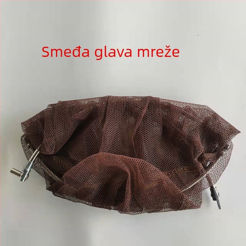 Sklopiva ribolovna mreža s mrežom premazanim ljepilom, fina mreža, džep s prstenom, dizajn protiv zapetljavanja