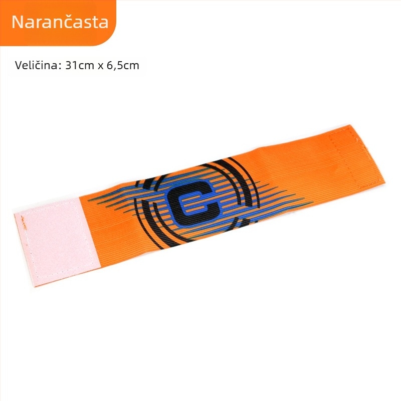 Nylon kapitanska narukvica za nogomet s Velcro trakom, oblik C, prilagodljivo sredstvo za trening