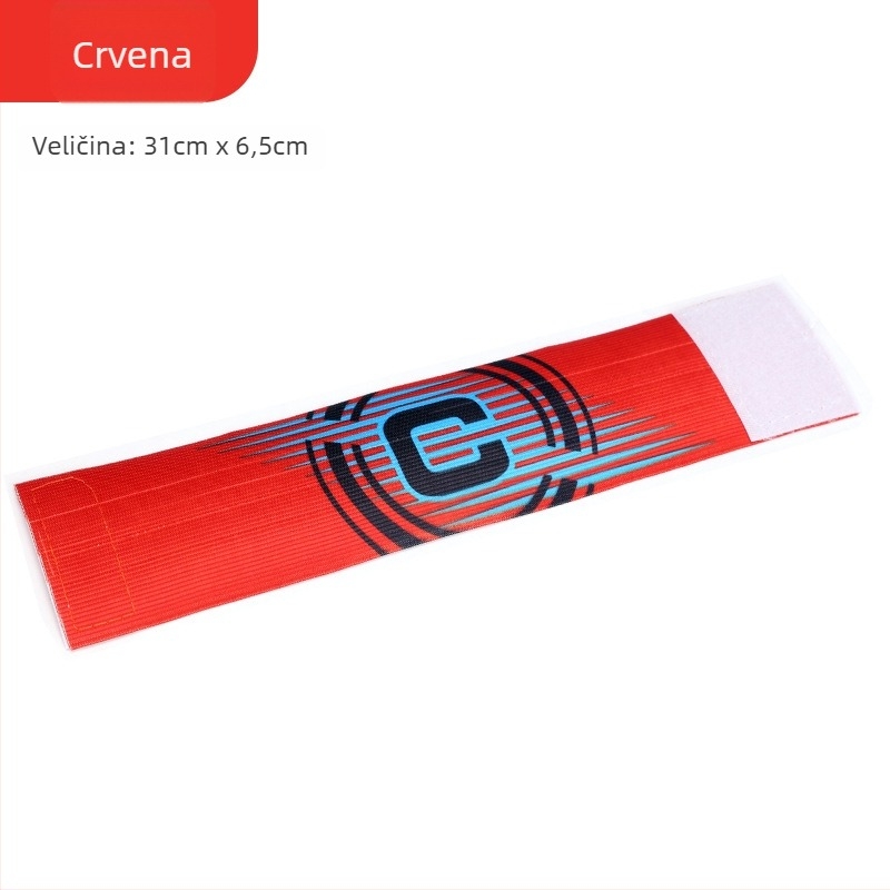 Nylon kapitanska narukvica za nogomet s Velcro trakom, oblik C, prilagodljivo sredstvo za trening