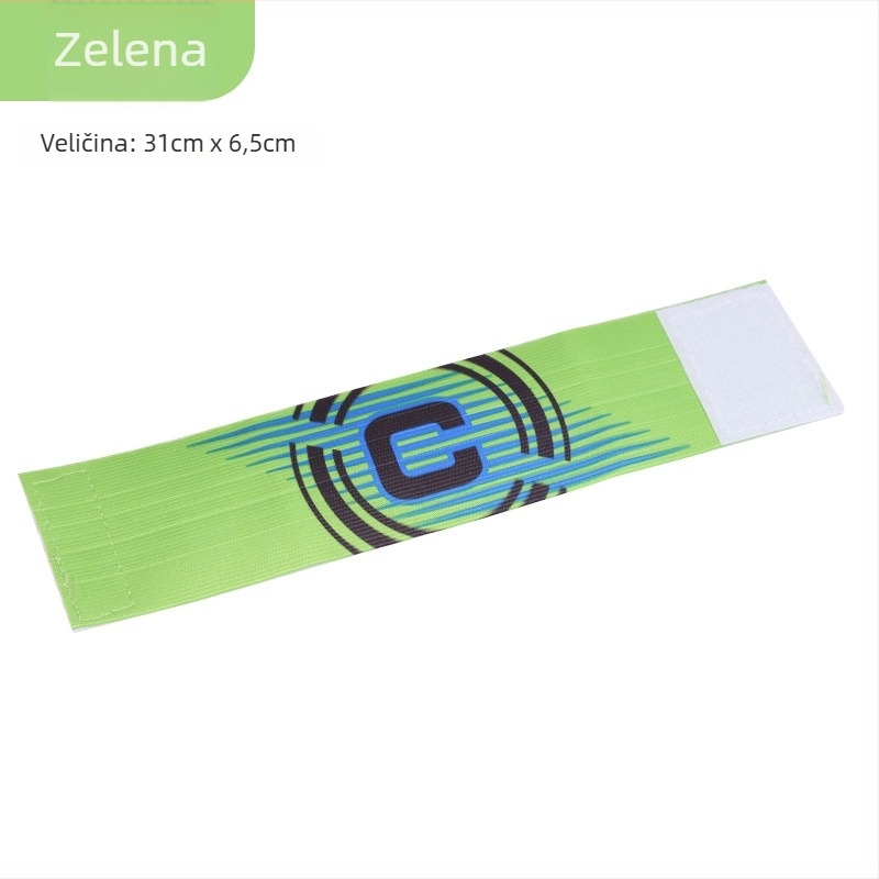 Nylon kapitanska narukvica za nogomet s Velcro trakom, oblik C, prilagodljivo sredstvo za trening