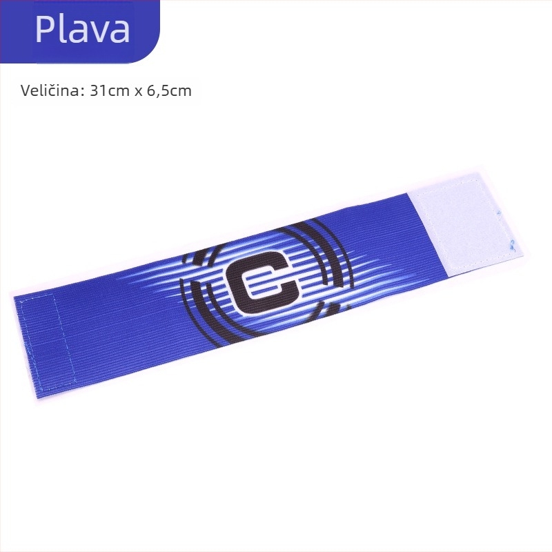 Nylon kapitanska narukvica za nogomet s Velcro trakom, oblik C, prilagodljivo sredstvo za trening