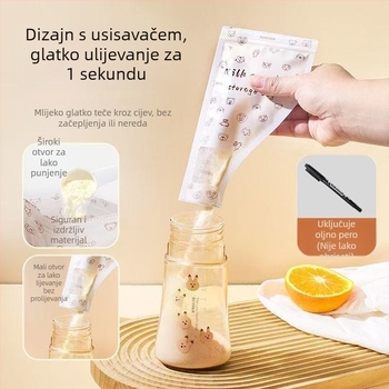 YOUKEBEI kutija za prašak za mlijeko za bebe, dvostruka sloja, od rođenja do 3 godine