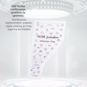 YOUKEBEI kutija za prašak za mlijeko za bebe, dvostruka sloja, od rođenja do 3 godine