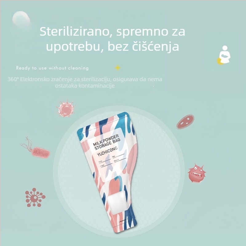 Saint-wang Vrećice za mlijeko u prahu za bebe, prijenosne jednokatne vrećice za putovanje s formulom, zatvorene vrećice za pohranu formule, pogodno od novorođenčadi do 3 godine, stil kutije: Drugo, barkod: Drugo