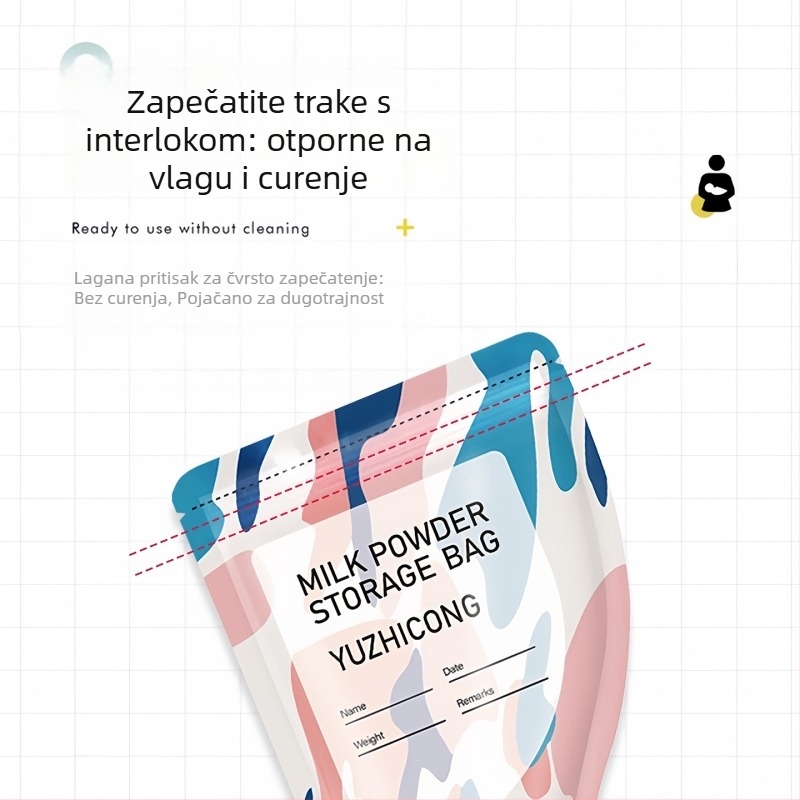 Saint-wang Vrećice za mlijeko u prahu za bebe, prijenosne jednokatne vrećice za putovanje s formulom, zatvorene vrećice za pohranu formule, pogodno od novorođenčadi do 3 godine, stil kutije: Drugo, barkod: Drugo