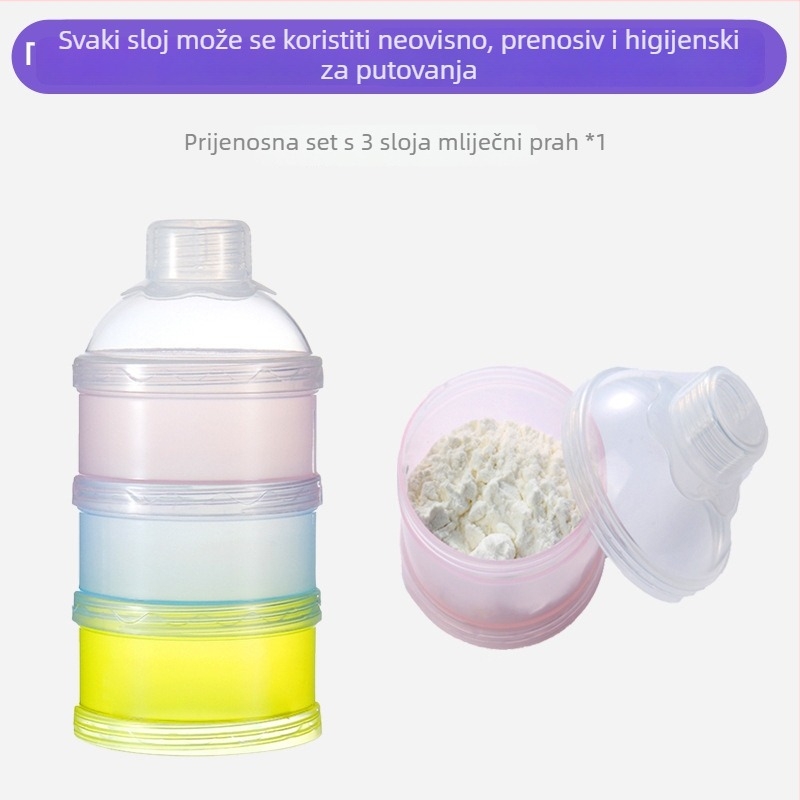 Anpei trostruki spremnik za dječju formulu, prijenosna hermetička posuda za izlaske, AP3112, pogodno od rođenja do 3 godine