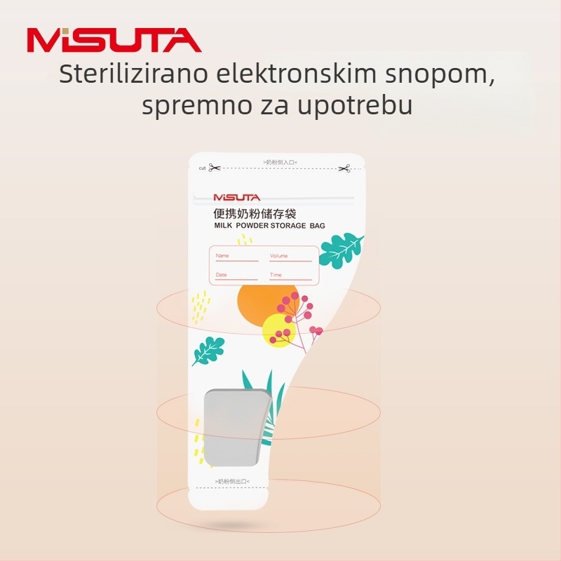 Torba za pohranu dječjeg mlijeka u prahu MISUTA MST9889 - jednokratna, prijenosna, zatvorene porcije (uzrast 0-3 godine)