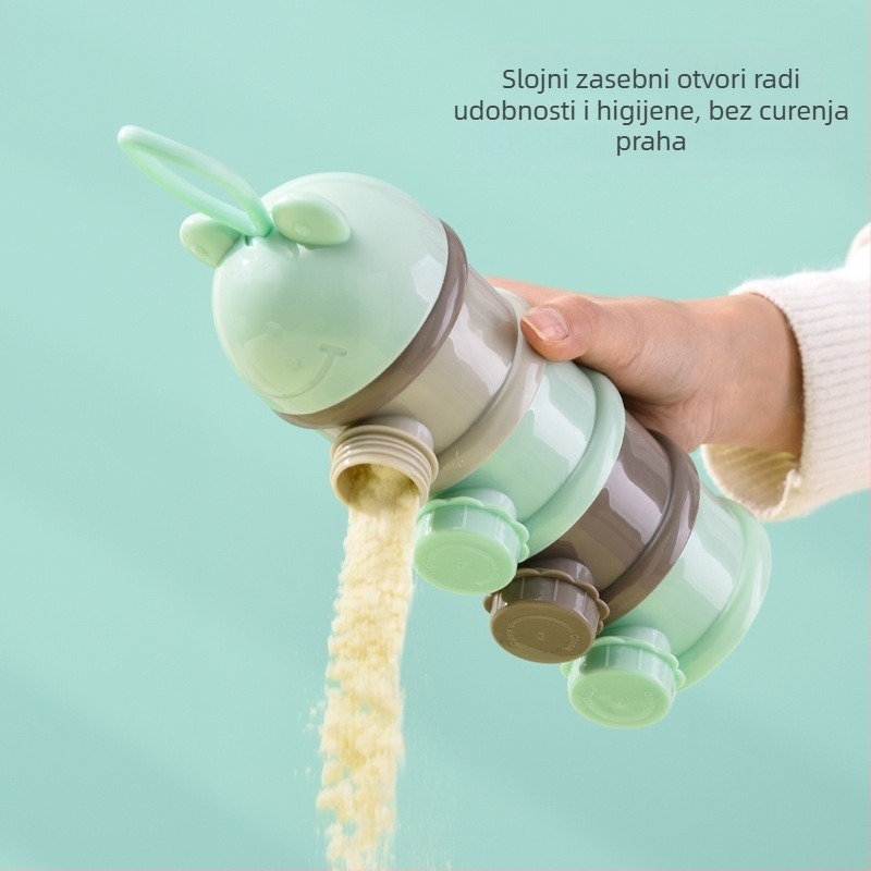 Little Sugar Boy kutija za dječje mlijeko, prijenosna s više odjeljaka, velika kapaciteta, za uzrast 0–3 godina