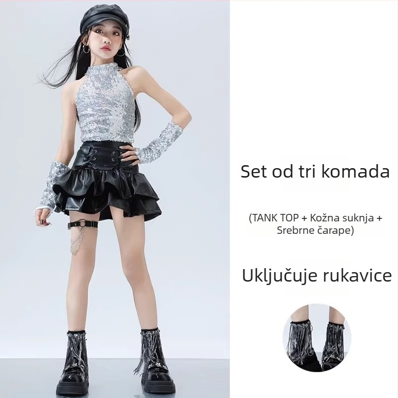 Dječji jazz kostim za ples | stil: korejska verzija | glavna tkanina: 95% poliester | tehnologija tkanine: mekano tretiranje | ples: vježba
