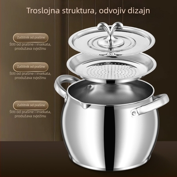 Spremnik za ulje od nehrđajućeg čelika sa poklopcem, kuhinjski spremnik za ulje, otporan na visoke temperature
