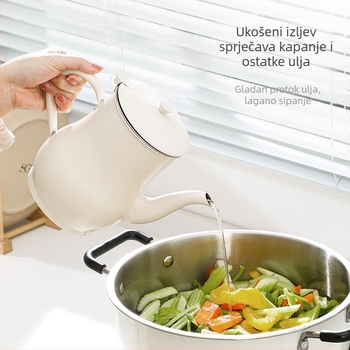 Posuda za ulje od nehrđajućeg čelika za kućnu upotrebu s filtrom, prehrambena kvaliteta, automatsko otvaranje i zatvaranje