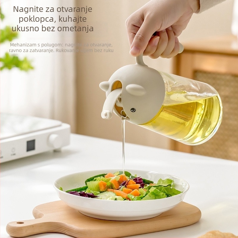 Staklena posuda za ulje, automatsko otvaranje i zatvaranje, moderni minimalistički stil