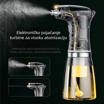 Električna boca za raspršivanje ulja u kuhinji — ABS+PET, atomizator za roštilj, boca ulja i octa, pritisni raspršivanje