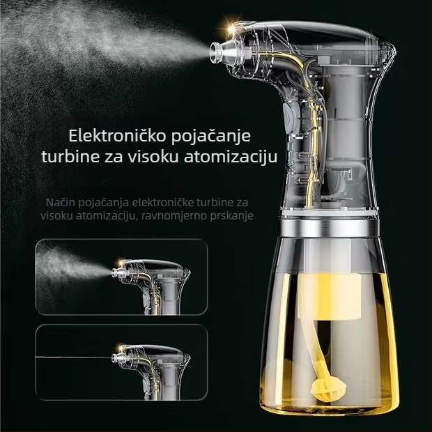 Električna boca za raspršivanje ulja u kuhinji — ABS+PET, atomizator za roštilj, boca ulja i octa, pritisni raspršivanje