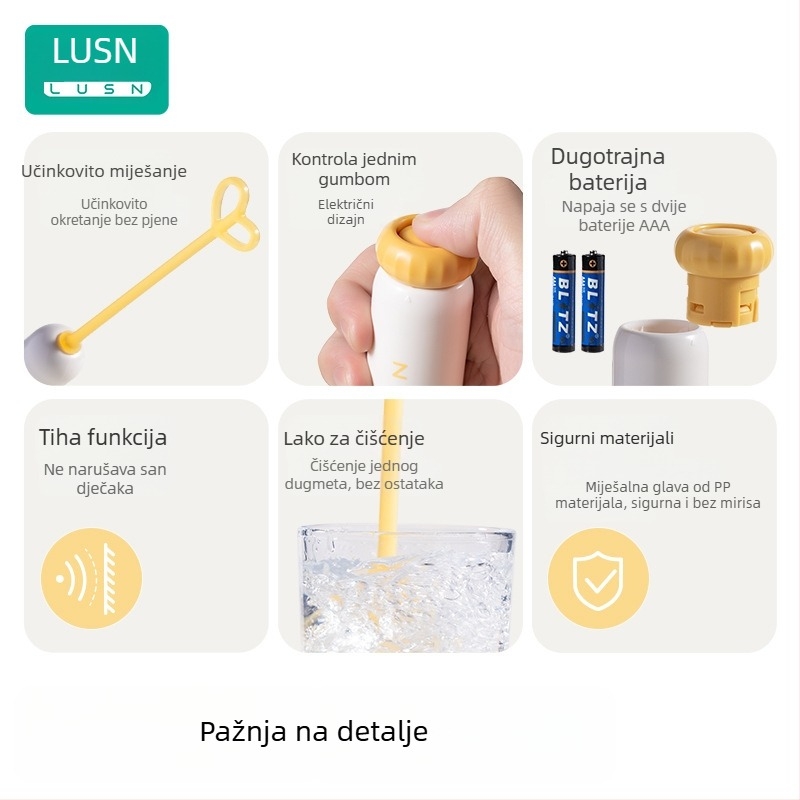 Električni štapić za miješanje dječjeg mlijeka – Lusn/Rushan, PP materijal, neimportirano